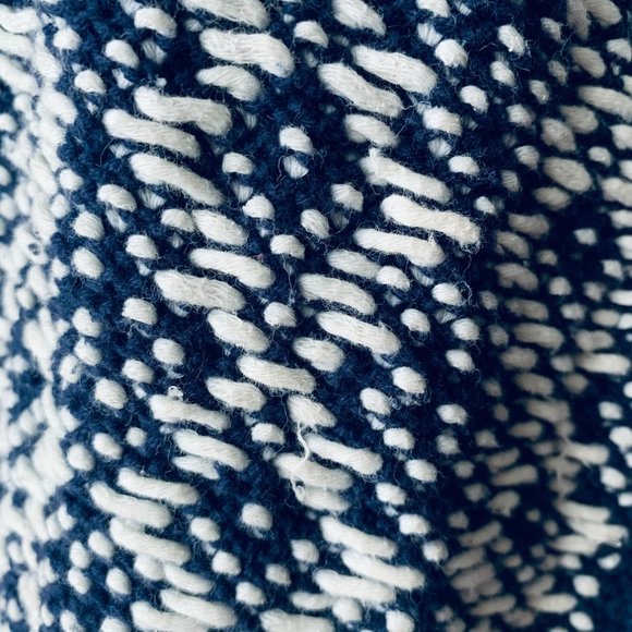 GAP long white and navy knit cardigan size L - Picture 3 of 10